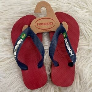 Havaianas Kids Brazil Logo Flip Flops
